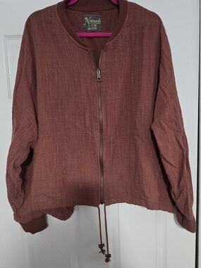 Natural Reflections Rust Bomber Jacket